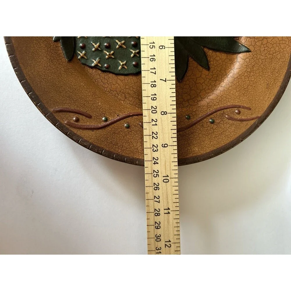 Ragon House Pineapple Plate Folk Art Rustic Cottagecore Primitive Decor EC +🎁
